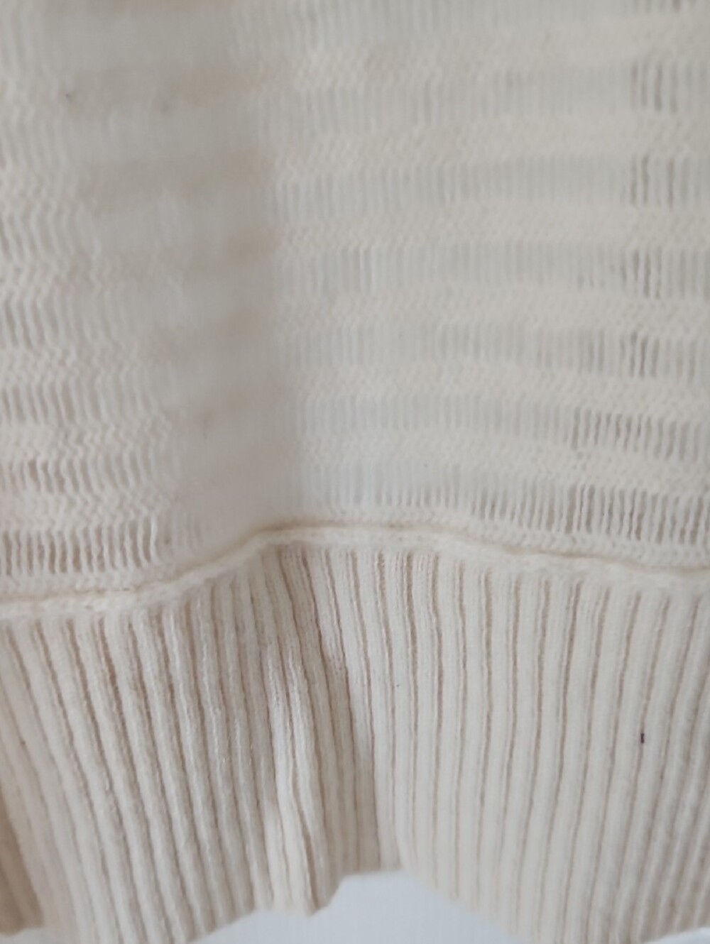 Max Studio Cream Open-Front Ribbed Cashmere Cardigan - Picture 5 of 11